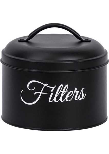 Kahve Filtresi Tutucu, Kapaklı Sepet Kahve Filtresi Saklama, Sayaç Için Yuvarlak Kahve Filtresi Kabı, Siyah (Yurt Dışından)