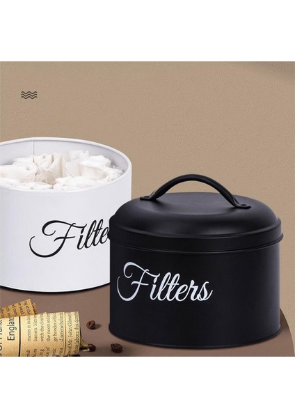 Kahve Filtresi Tutucu, Kapaklı Sepet Kahve Filtresi Saklama, Sayaç Için Yuvarlak Kahve Filtresi Kabı, Siyah (Yurt Dışından) fiyatları