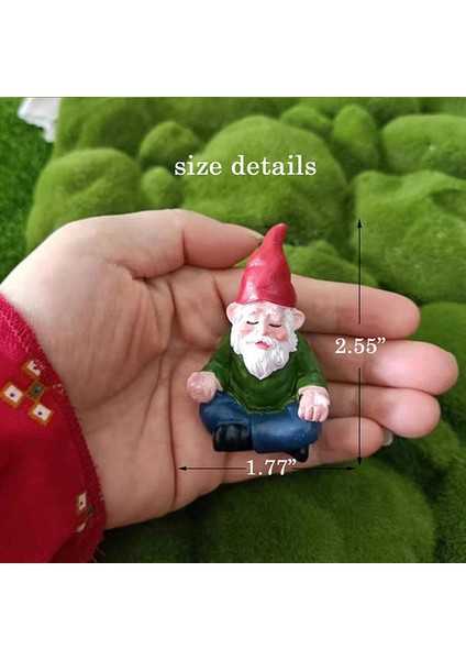 Adet Komik Bahçe Cüceleri, Yoga Cüce Bahçe Süsleri, Peri Bahçe Gnome Aksesuarları Minyatür Süslemeleri (Yurt Dışından) indirimleri