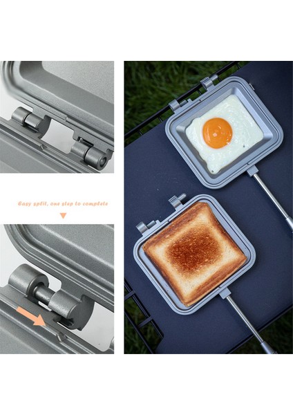 Açık Hava Sandviç Pişirme Tepsisi Çift Taraflı Sandviç Pişirme Makinesi Çok Işlevli Kamp Piknik Kahvaltı Kelepçe Tepsisi (Yurt Dışından) fiyatları