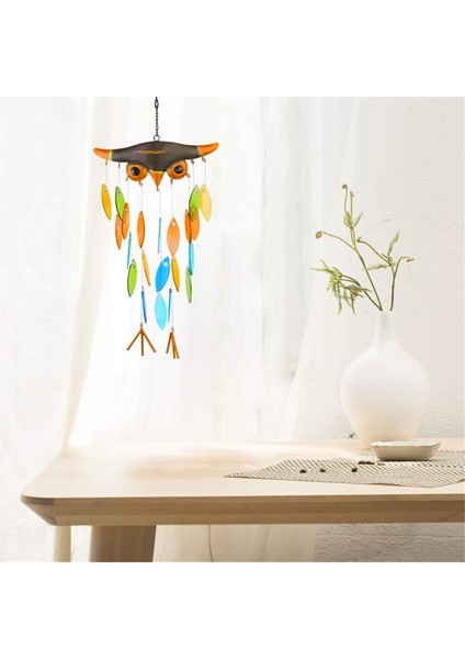 Baykuş Rüzgar Çanı, Demir Halk Sanatı Baykuş Modeli Tasarım Duvara Asılan Ev Sanat Dekoru Için Rüzgar Çanları, Güzel Apartman Odası (Yurt Dışından) modelleri