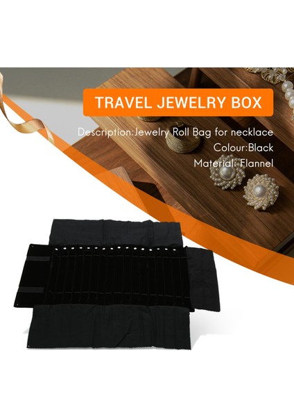 Kadife Takı Rulo Çanta Saklama Çantası Saklama Çantası Taşınabilir Kolye Vitrin (Yurt Dışından) fırsatları