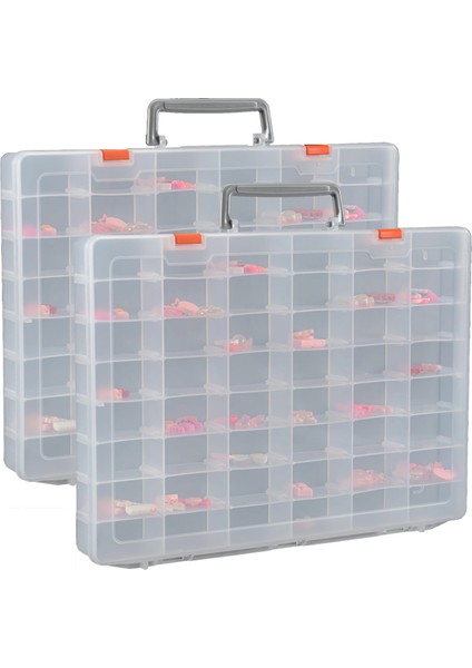 Paket Büyük 48 Izgaralı Şeffaf Plastik Düzenleyici Kutular Ayarlanabilir Bölücüler, Mücevher Saklama Boncuk Düzenleyiciler (Yurt Dışından)