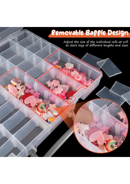Paket Büyük 48 Izgaralı Şeffaf Plastik Düzenleyici Kutular Ayarlanabilir Bölücüler, Mücevher Saklama Boncuk Düzenleyiciler (Yurt Dışından) fiyatları