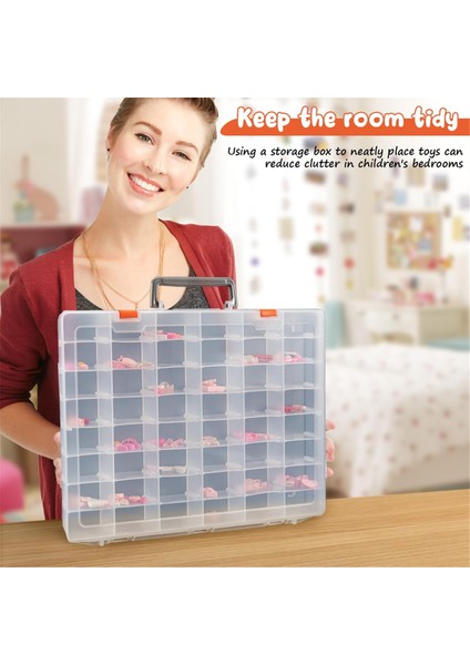 Paket Büyük 48 Izgaralı Şeffaf Plastik Düzenleyici Kutular Ayarlanabilir Bölücüler, Mücevher Saklama Boncuk Düzenleyiciler (Yurt Dışından) modelleri