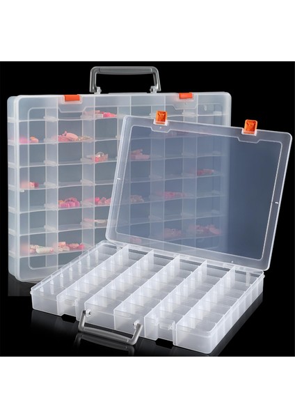 Paket Büyük 48 Izgaralı Şeffaf Plastik Düzenleyici Kutular Ayarlanabilir Bölücüler, Mücevher Saklama Boncuk Düzenleyiciler (Yurt Dışından) fırsatları