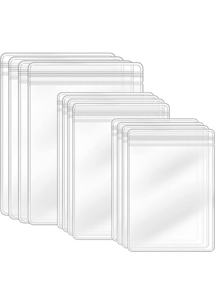 Takı Çantası Kendinden Mühürlü Plastik Fermuarlı Çanta Şeffaf Pvc Yüzükler Küpe Saklama 3,5 x 5 Inç, 2,8 x 2 Inç, 4 x 2,8 Inç (120 Adet) (Yurt Dışından)