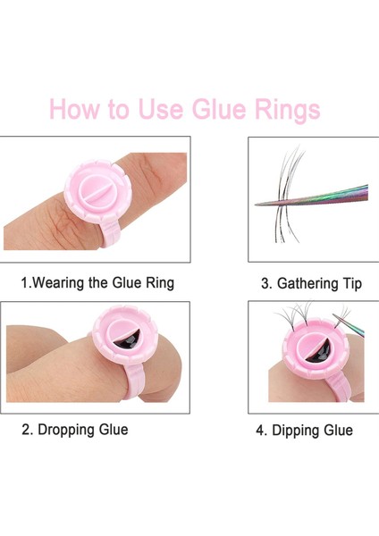 Kirpik Uzatma Için Yapıştırıcı Halkaları, 400 Adet Yapıştırıcı Halkaları Yapıştırıcı Için Kirpik Halkası (Yurt Dışından) fiyatları