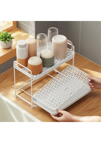 Kahve Fincanı Standı Gıda Sınıfı Metal Dak Rafı Standı Çok Işlevli Depolama Rafı Paslanmaz Kahve Fincanı Tahliye Tutucusu B (Yurt Dışından) indirimleri