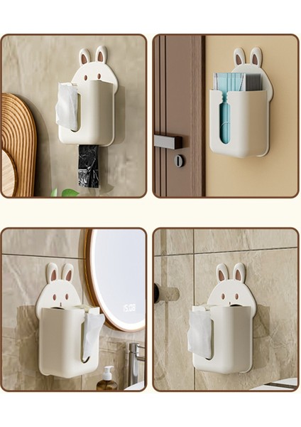 C Karikatür Mendil Kutusu Tutucu Peçete Rafı Duvara Monte Maske Kağıt Depolama Oturma Odası Banyo Restoran Mendil Kutusu (Yurt Dışından) fırsatları