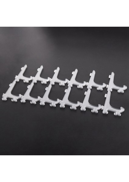 12 Adet/takım Şeffaf Plastik Şövale Plaka Tutucular Ekran Bulaşıklık Resim Çerçevesi Fotoğraf Kitabı Kaide Tutucu Ekran Standı Stander (Yurt Dışından) modelleri