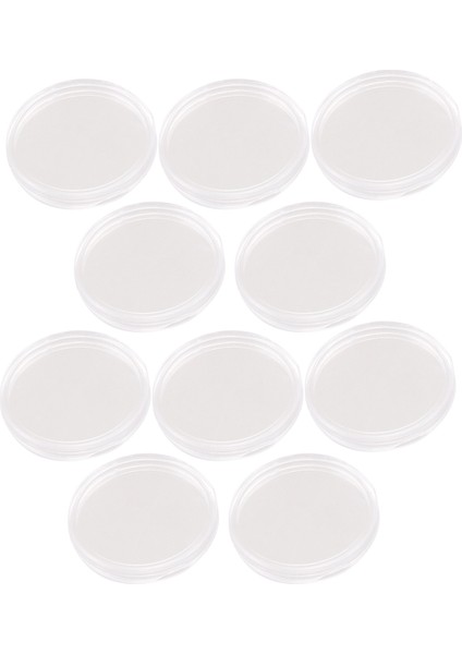10 Adet Küçük Yuvarlak Şeffaf Plastik Para Kapsül Kutusu 30MM (Yurt Dışından)