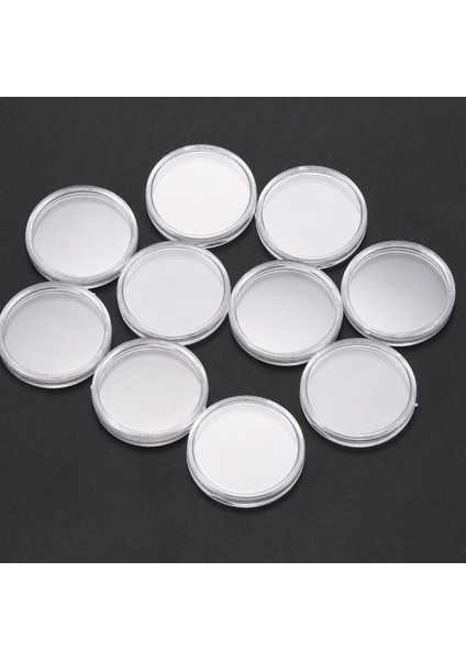 10 Adet Küçük Yuvarlak Şeffaf Plastik Para Kapsül Kutusu 30MM (Yurt Dışından) fiyatları
