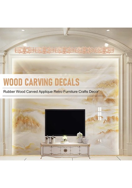 Kauçuk Ahşap Oyma Aplike Retro Mobilya El Sanatları Dekor Yeni (22.5*8 Cm) (Yurt Dışından) fırsatları