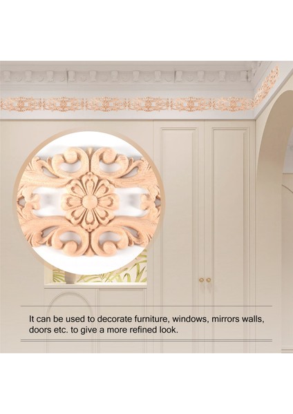 Kauçuk Ahşap Oyma Aplike Retro Mobilya El Sanatları Dekor Yeni (22.5*8 Cm) (Yurt Dışından) indirimleri