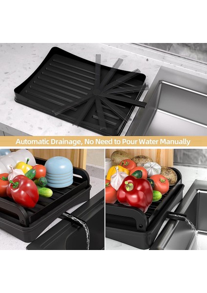 Mutfak Tezgahı Için Bulaşık Kurutma Rafı, Çift Katlı Kase Raflı 2 Katlı Drenaj Tahtası Seti, Fincan Rafı, Drenaj Panosu (Yurt Dışından) modelleri