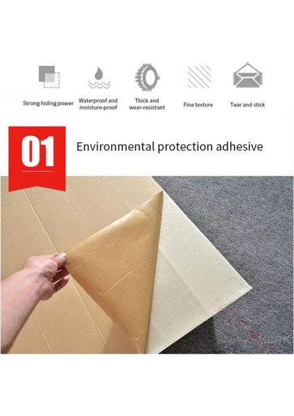 20 Adet 3D Duvar Çıkartmaları Tuğla Kendinden Yapışkanlı Duvar Kağıdı Panelleri Ev Dekoru Sticker, 35X35CM, C (Yurt Dışından) fırsatları