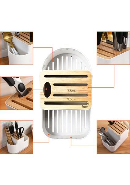 Çok Fonksiyonlu Çatal Bıçak Takımı Süzgeç ve Organizatör Bıçak Tutucu Mutfak Eşyaları Tutucu Caddy Tezgah Çubuklarını Kaşık (Yurt Dışından) fiyatları