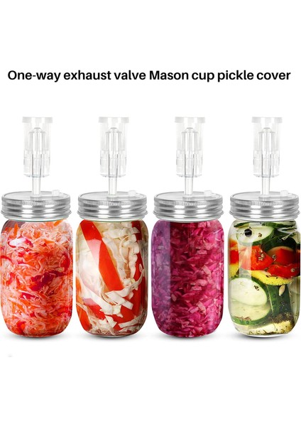 Fermantasyon Kapağı, Geniş Ağızlı Mason Kavanoz Için Fermantasyon Için Hava Kilitleri Lahana Turşusu, Turşu, Acı Sos Yapımı Için Fermantasyon Kapakları (Yurt Dışından) fiyatları
