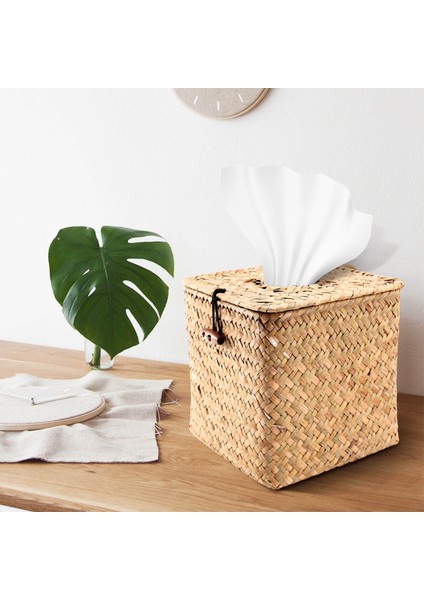 2 Paket Kare Denizotu Yüz Mendil Kutusu - Dekoratif Dokuma Kağıt Tutucu Peçete Dispenseri - Pipet Mendil Kutusu Kapağı (Yurt Dışından) fiyatları