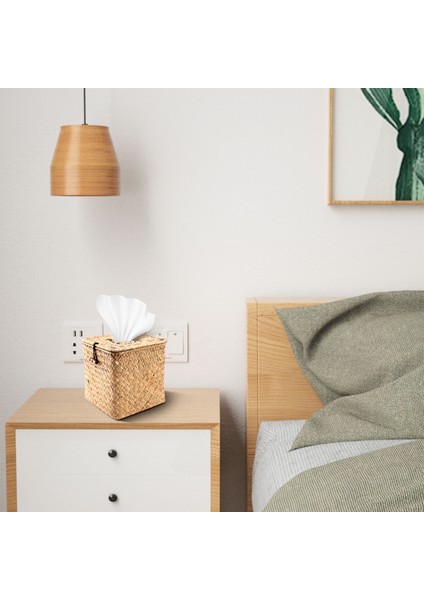 2 Paket Kare Denizotu Yüz Mendil Kutusu - Dekoratif Dokuma Kağıt Tutucu Peçete Dispenseri - Pipet Mendil Kutusu Kapağı (Yurt Dışından) indirimleri