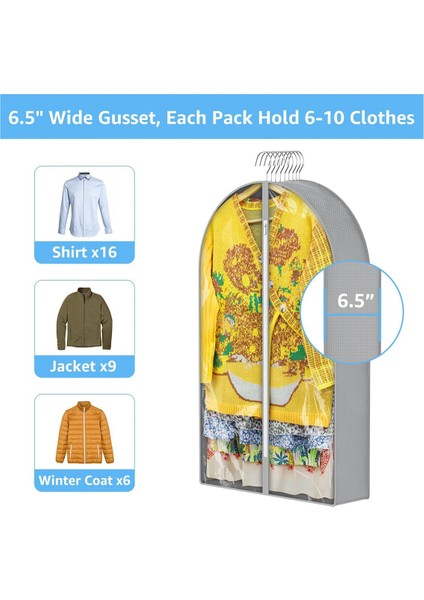 4 Adet 40 Inç Giysi Çantası, 6,5 Inç Körüklü, Güve Geçirmez Giysi Çantaları, Saklama Asma, Giysi Çantası (Yurt Dışından) modelleri