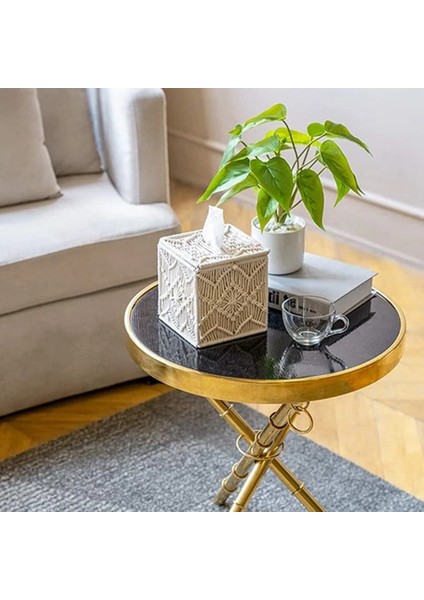 Mendil Kutusu Kapağı Boho Dekor Kare Kağıt Mendil Tutucu Boncuk Tokalı Makrome Peçete Mendilleri Düzenleyici Ev Dekoru (Yurt Dışından) fırsatları