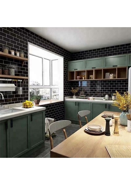 3D Duvar Çıkartmaları Tuğla Duvar Kağıdı Kiremit Mutfak Banyo Backsplash Teyze-Kiremit Ev Dekorasyon 30X30 cm (Yurt Dışından) indirimleri
