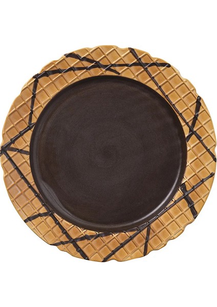 Yaratıcı Kurabiye Tabağı Sevimli Seramik Ofis Tatlı Tabağı Ev Kahvaltı Tatlı Tabağı, Kahve Rengi, Şeker Külahı Tabağı (Yurt Dışından)