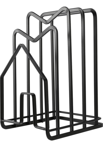 Kesme Tahtası Organizatör Standı Tutucu Kesme Tahtası Rafı Mutfak Tezgahı Tencere Tava Kapakları Raf Organizatör Düz Çelik (Yurt Dışından)