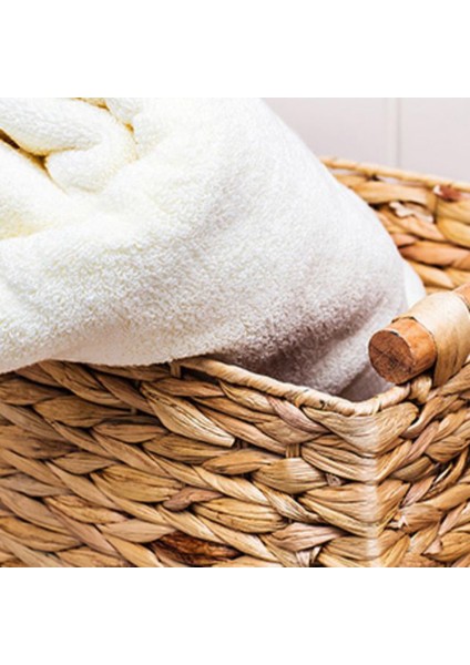 Raflar Için Ahşap Saplı Dikdörtgen Hasır Sepet, Su Sümbülü Sepet Depolama, B Düzenleme Için Doğal Sepetler (Yurt Dışından) fiyatları