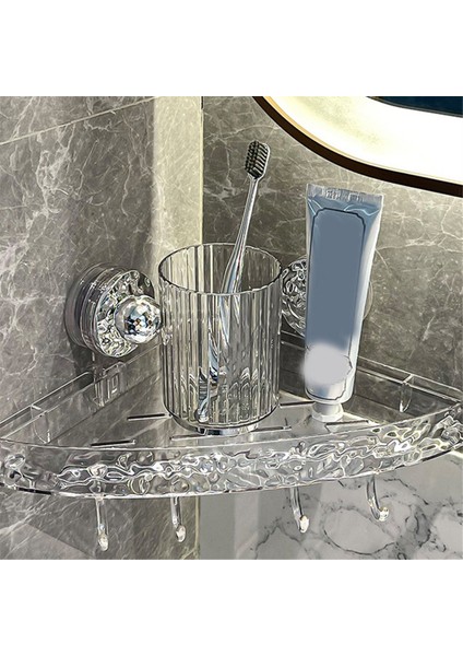 Duş Vantuz Depolama Rafı Şeffaf Akrilik Duş Rafları Duş Aksesuarları Için Glacier Water Ripple Köşe Rafı (Yurt Dışından) fırsatları