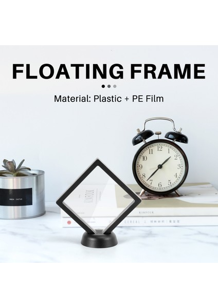 Kare 3D Albümler Yüzen Çerçeve Tutucu Para Kutusu Takı Vitrin Vitrin, 9X9CM (Tabanlı) (Yurt Dışından) fırsatları