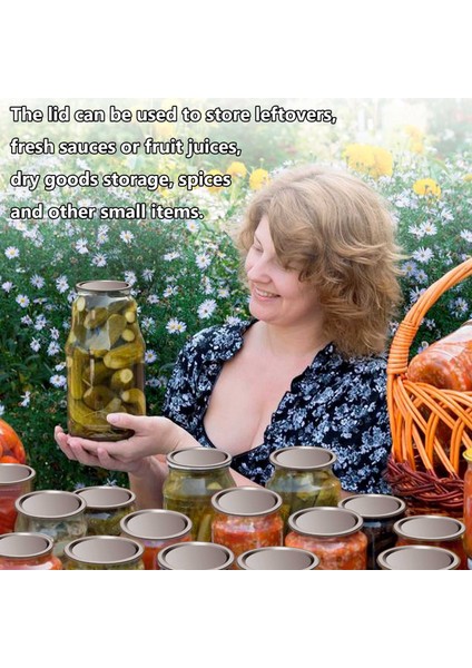 100 Adet Geniş Ağızlı 86 mm Kavanoz Konserve Kapakları, Silikon Contalı Yeniden Kullanılabilir Sızdırmaz Bölünmüş Tip Gümüş Kapaklar Halkalar (Yurt Dışından) fiyatları