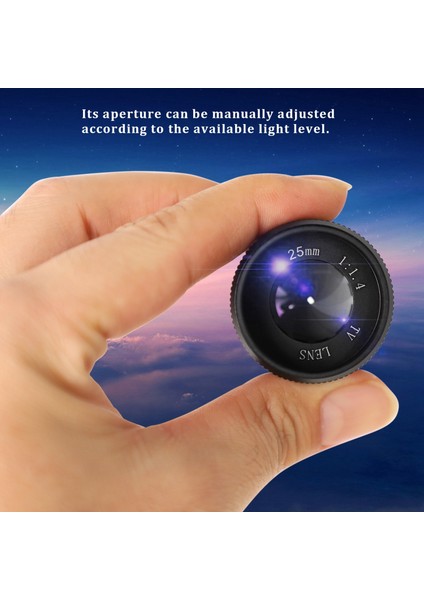 Televizyon Tv Lens/cctv Lens C Mount Kamera Için 25MM F1.4 Siyah (Yurt Dışından) indirimleri