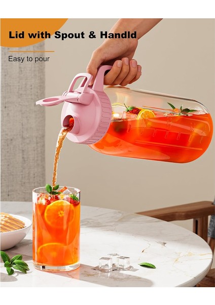 64OZ Kapaklı Cam Mason Kavanoz Sürahi, 2 Quart Hava Geçirmez Cam Su Sürahisi, Sızdırmaz Geniş Ağızlı Mason Kavanoz Sürahi (Yurt Dışından) fiyatları