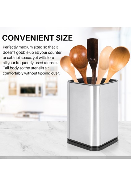 Paslanmaz Çelik Mutfak Eşyası Tutucu, Mutfak Çatal Bıçak Saklama, Gereçler Organizatör, Modern Dikdörtgen Tasarım, 17X11CM (Yurt Dışından) modelleri