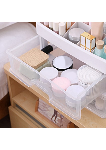 Kozmetik Masaüstü Saklama Kutusu Çok Katmanlı Çekmece Toz Geçirmez Depolama Basit Şeffaf Kaplama Rafı (Yurt Dışından) indirimleri