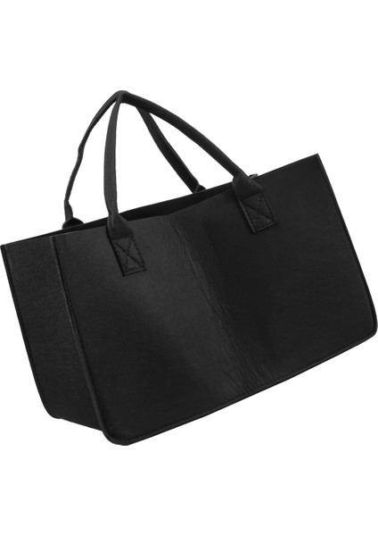 Şömine Ahşap Keçe Saklama Çantası Sepeti Dergi Rafı Yakacak Odun Cep, Keçe Katlanabilir Yakacak Odun Tutucu Sepet Siyah (Yurt Dışından) fırsatları