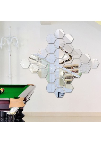 Ayna Duvar Çıkartmaları Yatak Odası Oturma Odası Ayrılabilir Su Geçirmez Kendinden Yapışkanlı Dıy Duvar Çıkartmaları Duvar Dekorasyonu (Gümüş) (Yurt Dışından) fiyatları