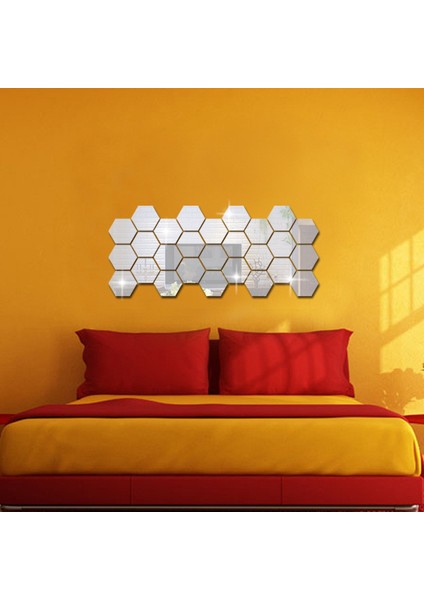 Ayna Duvar Çıkartmaları Yatak Odası Oturma Odası Ayrılabilir Su Geçirmez Kendinden Yapışkanlı Dıy Duvar Çıkartmaları Duvar Dekorasyonu (Gümüş) (Yurt Dışından) fırsatları