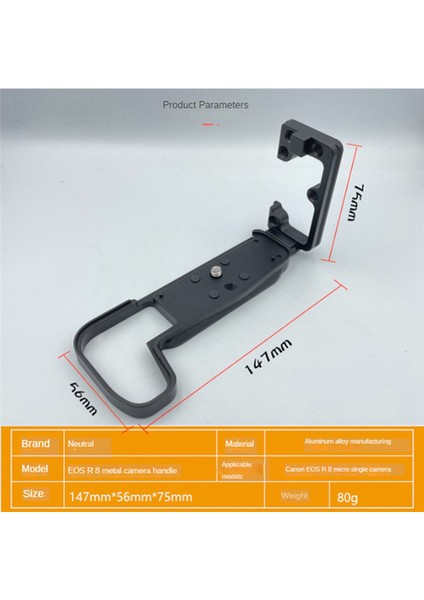 Canon Eos R8 Için Hızlı Çıkarma Plakası Eos Rp Kamera Sabitleyici Dikey Raket Sapı L Plaka Tutucu El Tutacağı (Yurt Dışından) fiyatları