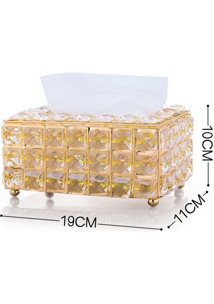 Kristal Doku Kutusu Iskandinav Basit Moda Masa Peçeteler Saklama Kutusu Elmas Tutucu Oturma Odası Dekor Hediye B (Yurt Dışından) fırsatları