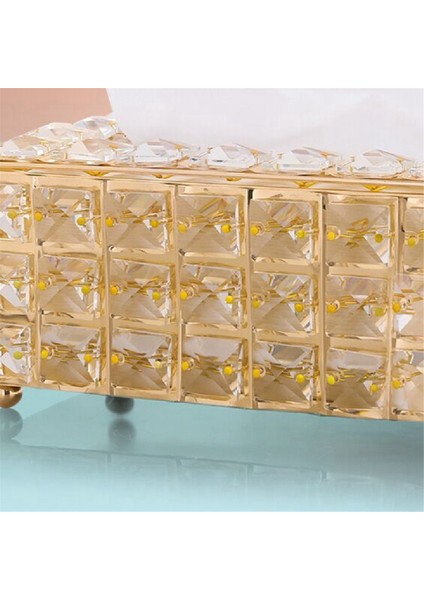 Kristal Doku Kutusu Iskandinav Basit Moda Masa Peçeteler Saklama Kutusu Elmas Tutucu Oturma Odası Dekor Hediye B (Yurt Dışından) indirimleri