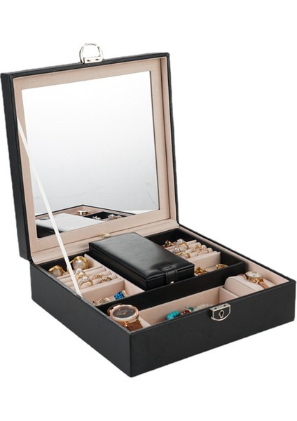 Çok Işlevli Mücevher Saklama Kutusu Yüzük Küpe Mücevher Kutusu Saat Kolye Bilezik Mücevher Kutusu (Yurt Dışından)