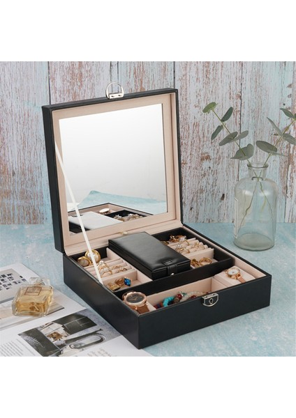 Çok Işlevli Mücevher Saklama Kutusu Yüzük Küpe Mücevher Kutusu Saat Kolye Bilezik Mücevher Kutusu (Yurt Dışından) fırsatları