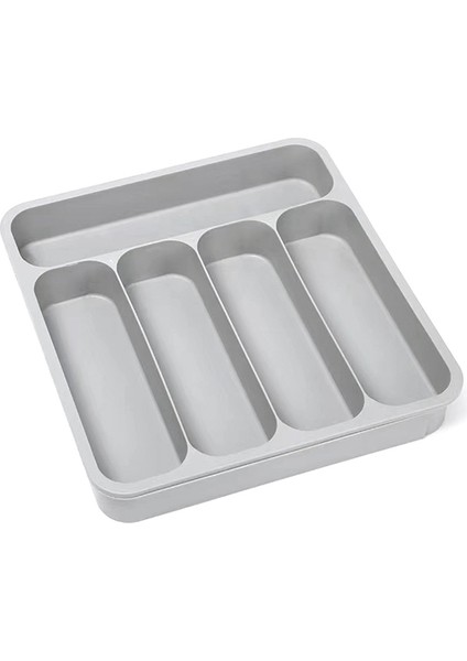 Çekmece Için Plastik Çatal Bıçak Tepsisi, Mutfak Için Alet Çatal Bıçak Takımı Sofra Takımı Düzenleyici, Standart Çekmeceye Uygun, 5 Bölmeli (Yurt Dışından)