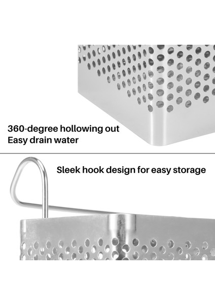 Paslanmaz Çelik Yemek Çubukları Tutucu Asılı Çatal Kurutma Sepeti Sofra Süzgeç Kancalar ile Mutfak Gereçleri(A) (Yurt Dışından) indirimleri