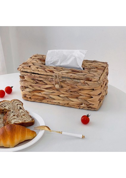 Ins Su Sümbülü Dokuma Doku Kutusu Rattan Dokuma Kapaklı Sıhhi Kağıt Kutusu Ev Oturma Odası Pompalama Kağıt Kutusu Depolama (Yurt Dışından) fiyatları