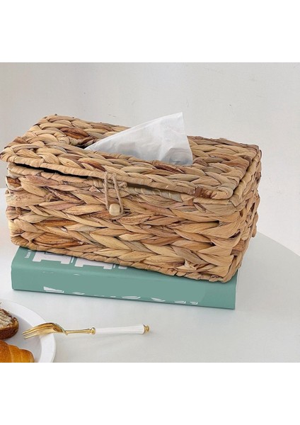Ins Su Sümbülü Dokuma Doku Kutusu Rattan Dokuma Kapaklı Sıhhi Kağıt Kutusu Ev Oturma Odası Pompalama Kağıt Kutusu Depolama (Yurt Dışından) fırsatları